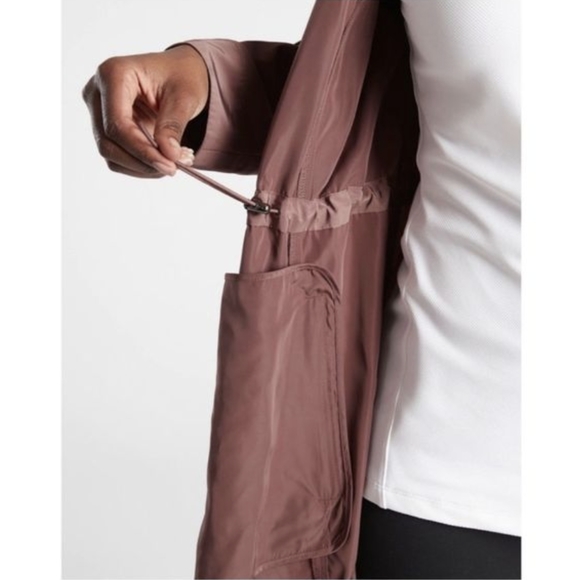 Athleta Drip Drip Rain Jacket Mauve - Picture 4 of 8
